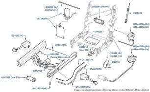 Seat Motors, Mechanism, Exit/Entry & Mirror Control Modules, Azure & Continental SC, chassis numbers 61013-65104 & 01001-01238