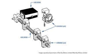 Seat Motor & Mechanism, Corniche & Continental, non-memory seats