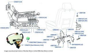 Seat Motors & Mechanism, chassis numbers 50001-50170