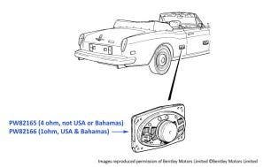 Speakers, Corniche & Continental, chassis numbers 13162-24637