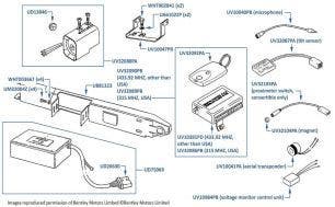 Alarm Control Module, Remotes & Siren, Continental T, chassis numbers 67083-67538 & 01550-01559