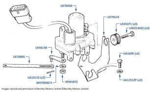 Speed Control Actuator, 4-door cars, chassis numbers 20001-27998 