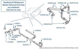 Headlight Washers, Touring Limousine, chassis numbers 80001-80056 