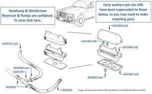 Headlight Washers, Mulsanne S, chassis numbers 24515-27796 