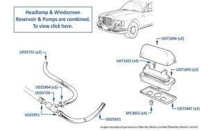 Headlight Washers, Mulsanne S, chassis numbers 31006-44588 