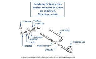 Headlight Washers, Touring Limousine, chassis numbers 80101-80137 