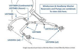 Headlight Washers, Continental R, Continental T, Continental SC & Azure 