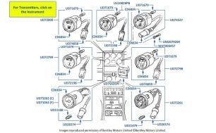 Minor Gauges, Continental T & Continental SC, chassis numbers 53519-67538 & 01500-01559 (no Turbo Boost Gauge) 