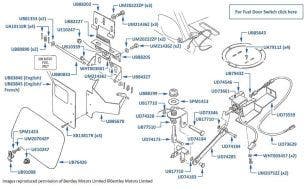 Fuel Door,  Continental R, Continental T & Continental SC, chassis numbers 42193-67538 & 01500-01876