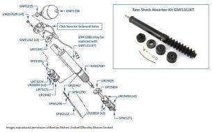 Rear Shock Absorber & Gas Springs, Corniche & Continental, chassis numbers 40001-50055