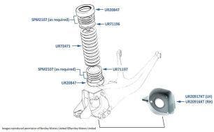 Rear Springs, Corniche & Continental, chassis numbers 40001-50170