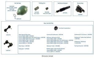 Rear Suspension Bushes, Gas Springs & Ball Joints (Quick Order)