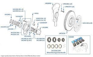 Brake Discs & Pads (Front), 4-Door cars, chassis numbers 20001-46783 (cars with ABS)