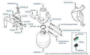 Brake Accumulators, Corniche & Continental, chassis numbers 20010-24637