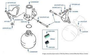 Brake Accumulators, Corniche & Continental, chassis numbers 30001-40533