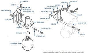 Brake Accumulators, Continental R, Continental T, Continental SC & Azure, chassis numbers 50801-67538 & 01001-01876