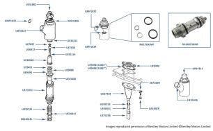 Pumps & Pump Components, Pushrods & Cam Followers chassis numbers 50001-50757 & 01557-05036