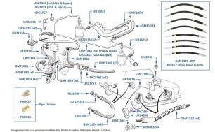 Brake Hoses, Silver Spirit & Mulsanne, chassis numbers 13869-16930