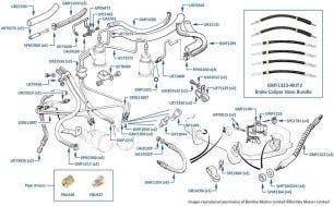 Brake Hoses, Bentley Eight & Brooklands, chassis numbers 44002-46778