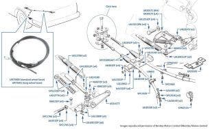 Rear Brake Cables, 4-door cars (other than Touring Limousine), chassis numbers 54001-66901