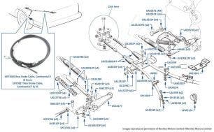 Brake Cables (Rear), Continental R, Continental SC, Continental T & Azure chassis numbers 50801-67538 & 01001-01876