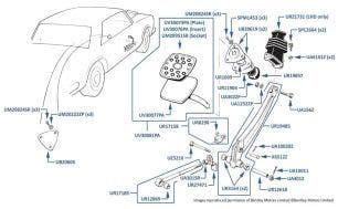 Foot Pedal (Brake), Continental T, chassis numbers 67001-67535