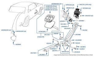 Foot Pedal (Brake), Corniche, chassis numbers 02000-02079