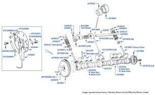 Camshaft, Valves & Lifters, Silver Spirit & Silver Spur (chassis numbers 55483-55760)