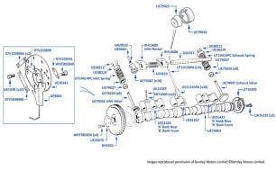 Camshaft, Valves & Lifters, Continental T, chassis numbers 67218-67538 & 01500-01559