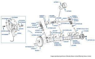 Camshaft, Valves & Lifters, Silver Dawn, chassis numbers 55078-55610