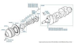 Crankshaft & Main Bearings, Bentley Eight, chassis numbers 08862-09847