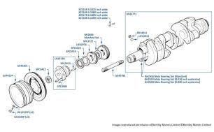 Crankshaft & Main Bearings, Mulsanne Turbo, chassis numbers 13803-13927