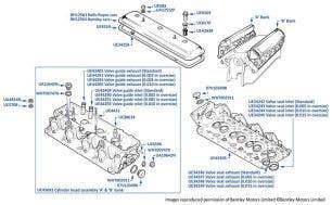 Cylinder Heads, Silver Spur, chassis numbers 14537-16970 (cars for Japan)