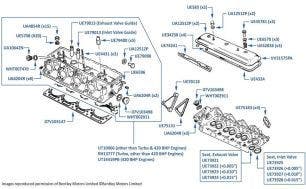 Cylinder Heads, Continental R, chassis numbers 53001-63320