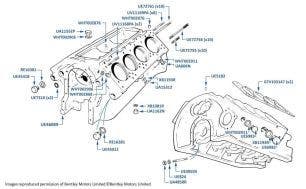 Crankcase, Mulsanne Turbo, chassis numbers 13804-14162