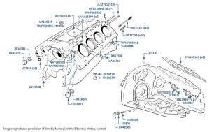 Crankcase, Mulsanne Turbo, chassis numbers 12932-13802