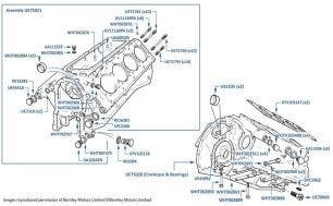 Crankcase, Continental R, chassis numbers 52001-63577 & 01750-01876