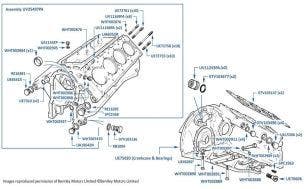 Crankcase, Corniche, chassis numbers 68001-68621 & 02000-02079 