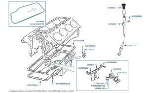 Sump & Dipstick, Brooklands, chassis numbers 46315-46778