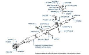 Steering Column, 4-door cars, chassis numbers 01001-27999