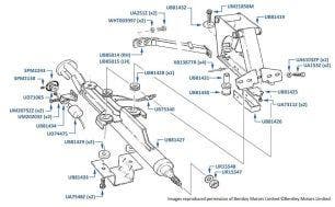 Upper Steering Column, Corniche & Continental, chassis numbers 40001-50170