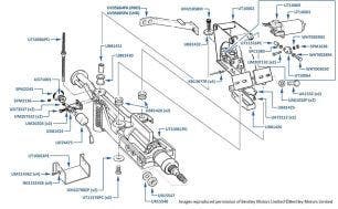 Upper Steering Column, Continental R & Azure, chassis numbers 01001-01876