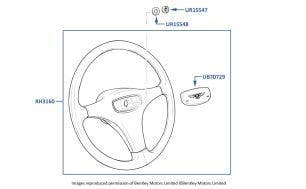 Steering Wheel, Bentley Eight, chassis numbers 31008-44562 (without airbag)