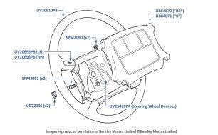 Steering Wheel, Azure, chassis numbers 61501-62666 & 01001-01238