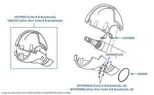 Steering Column Cowling, Corniche & Continental, chassis numbers 40001-40533