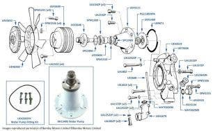 Water Pump, Mulsanne Turbo, chassis numbers 04233-10068