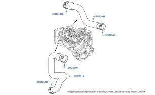 Radiator Hoses, Mulsanne S & Mulsanne SL, chassis numbers 24569-44588