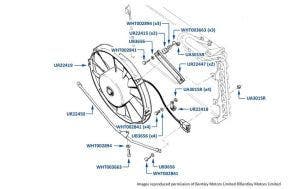 Electric Cooling Fan, Silver Spur, chassis numbers 01006-13895 (USA & Japan)