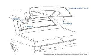 Small Rear Screen, Silver Spur, Turbo RT & Turbo RT Mulliner