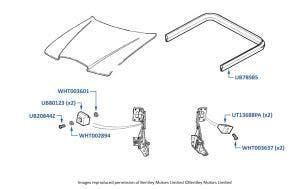 Bonnet/Hood Seals, Corniche, chassis numbers 68001-68621 & 02000-02079 